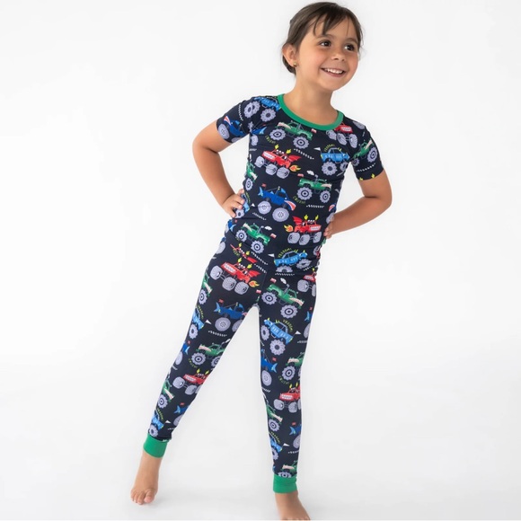 NWT Little Sleepies Monster Truck 2 piece pajama set - Picture 2 of 3